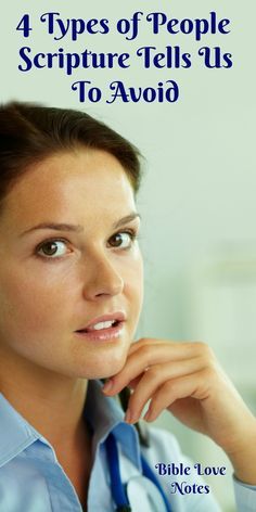 a woman with a stethoscope in her hand and the words 4 types of people