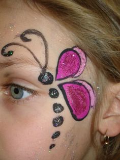 Kids Face Painting Easy, Easter Face Paint, Bodysuit Tattoos, Butterfly Face Paint