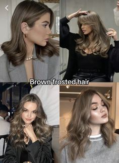 Honey Brown Hair Color, Ashy Hair, Frosted Hair, Honey Brown Hair, Dreamy Aesthetic, Hair 2024, Pretty Hair Color, Honey Brown