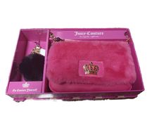 Add a touch of glamour to your outfit with this Juicy Couture Faux Fur Free Love Hot Pink Flap Crossbody & Keychain. The rectangular bag features a hot pink exterior color with a gold chain handle/strap and hardware color that gives an elegant look. The bag is perfect for travel, casual, and formal occasions. The faux fur accents and crown logo with a bag charm add to the bag's charm, making it a perfect accessory for fashion-forward women. The Juicy Couture bag is small in size, making it convenient to carry around. Get the Y2K vibe with this hot pink crossbody bag that comes with a keychain. Free Love, Couture Bags, Juicy Couture Bags, Juicy Couture, Hot Pink, Faux Fur, Pom Pom, Couture, Chain