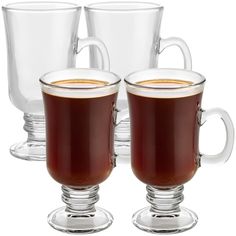 PRICES MAY VARY. Indulge in Authentic Irish Coffee: Revel in luxury with our Irish coffee mug set. The clear Spanish coffee glass enhances the visual spectacle of your beverage, amplifying your drinking experience. Transform Every Sip Into a Special Moment: Our Irish coffee glasses set of 4 merges size, strength, and style. At 5.6 inches tall with an 8 oz. capacity, they're perfect for a daily authentic experience. Have a Timeless Addition to Your Kitchenware Collection: Our Irish tea mug isn't Spanish Coffee, Irish Tea, Coffee Mugs Set, Coffee Glasses, Irish Coffee Mugs, Glass Beer Mugs, Glass Coffee Cups, Irish Coffee, Glass Coffee Mugs