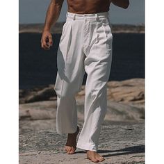 Season:Spring  Summer; Fabric:Linen Cotton Blend; Gender:Men's; Style:Basic,Fashion; Occasion:Holiday,Daily,Casual; Fit Type:Regular Fit; Function:Breathable,Comfort; Waistline:Mid Waist; Pattern:Plain; Design:Buttons,Straight Leg,Front Pocket; Pants Type:Dress Pants,Trousers,Linen Pants,Summer Pants; Fly Type:Button; Front page:FF; Listing Date:03/13/2024; Hips:; Length:; Waist:; Fit US Size: Linen Trousers Men, Trousers Linen, Summer Wear Men, Men's Dress Pants, Mens Linen Pants, Mens Printed Shirts, Basic Fashion, Button Pants, Pants Linen