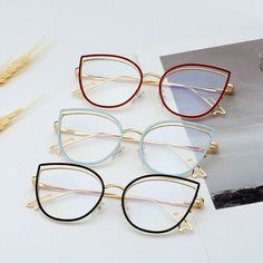 Cat Eye Reading Glasses, Eye Reading, Glasses Blue Light, Metal Frame Glasses, Cat Eye Glasses Frames