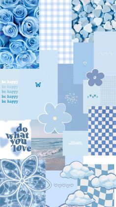 Blue Aesthetic Pictures, Esthetic Photos, Collages Aesthetic, Aesthetic Collage Wallpaper, Cloud Aesthetic, Images For Wallpaper, Cute Iphone Wallpaper Tumblr