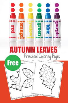 autumn leaves preschool coloring pages with free printables for kids to color and use