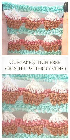 crochet pattern for cupcake stitch free video