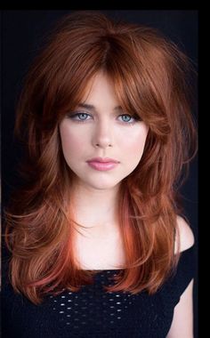 Ginger Shag, Shag Haircut With Bangs, Light Auburn Hair, Nagellack Trends, Haircut With Bangs, Hair Color Auburn, Beautiful Red Hair, Shag Haircut