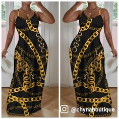 Black Long Dress With Stretch Material Black Long Dress, African Print Fabric, Long Black Dress, Black Chain, Printed Maxi Dress, Print Fabric, African Print, Long Dress, Colorful Dresses