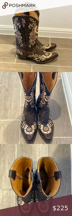 Old gringo Lucky brown leather cowboy boots sz 9.5