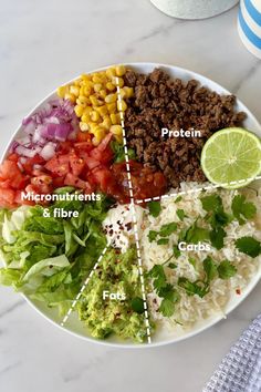 a white plate topped with different types of food