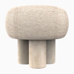 an image of a stool made out of concretes and cement blocks on a white background