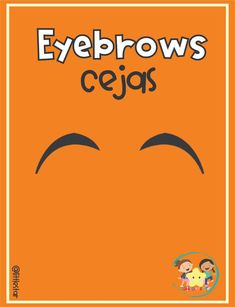 an orange book cover with the words eyebrows cejass written in black on it