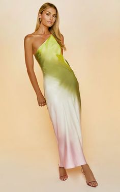 Gradient Color Summer Midi Dress, Chic Gradient Summer Dress, Spring Ombre Midi Dress, Summer Ombre Cocktail Dress, Summer Cocktail Ombre Dress, Ombre Midi Party Dress, Elegant Ombre Cocktail Dress, Gradient Color Summer Party Dress, Fitted Ombre Midi Dress