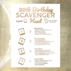 the birthday scavenger hunt is here