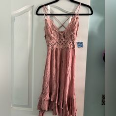 Lace Pink Dress From Free People! Lace Pink Dress, Free People Dresses, Free People Dress, Pink Dress, Lace Dress, Colorful Dresses, Free People, Womens Dresses, Lace