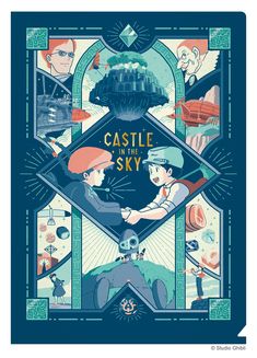 the poster for castle in the sky