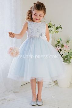 Flower Girl Dresses Blue, Girls Special Occasion Dresses, Girls Lace Dress, Girls Dresses Online, Robes Vintage, Girls Holiday Dresses, Tulle Flower Girl, Blue Party Dress, Wedding Flower Girl Dresses