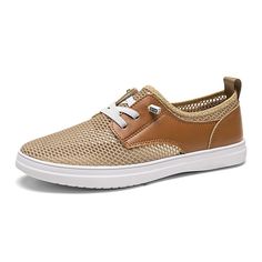 Category:Sneakers; Upper Materials:Mesh,Microfiber; Lining Materials:Mesh; Gender:Men's; Toe Shape:Round Toe; Outsole Materials:Rubber; Closure Type:Lace-up; Function:Comfortable,Slip Resistant; Listing Date:07/01/2024; 2024 Trends:White Shoes,Print Shoes Summer Low-top Boat Shoes With Rubber Sole, Casual Brown Boat Shoes For Summer, Brown Boat Shoes With Round Toe For Summer, Brown Slip-on Sneakers For Summer, Summer Brown Slip-on Sneakers, Summer Lace-up Boat Shoes With Rubber Sole, Casual Synthetic Lace-up Boat Shoes, Casual Brown Slip-ons With Perforations, Casual Lace-up Shoes With Perforations For Summer