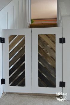 the doors are made out of wood planks