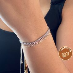 Set of 3 Classic Tennis Diamond Bracelet💎 Introducing our Set of 3 Classic Tennis Bracelets with 2mm Cubic Zirconia in gold, silver, and rose gold tones. Each bracelet is enhanced with a layer of hypoallergenic resin, meticulously crafted from high-quality copper, and plated with 18k gold. The timeless design of the 2mm cubic zirconia tennis bracelets adds a touch of sophistication to your wrist, while the hypoallergenic resin ensures comfort for all. Whether in gold, silver, or rose gold, each Adjustable Rose Gold Tennis Bracelet As Gift, Adjustable Rose Gold Jubilee Diamond Bracelet, Adjustable Rose Gold Cubic Zirconia Chain Bracelet, Beautiful Accessories, Bracelet Wedding, Diamond Tennis Bracelet, Bracelet Dainty, Minimalist Gifts, Tennis Bracelet Diamond