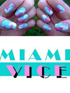 Miami Vice Miami Vice Nails Ideas, Miami Vice Party Theme, Miami Vice Theme Party Outfit, 80s Gala, Miami Night Club, Miami Beach Party