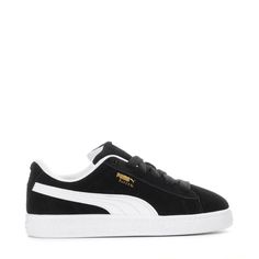 Let your child chart their own course in the PUMA Suede XL Kid's Sneakers. They have a contemporary appeal with a hint of old-school charm. And when they put them on, the comfort alone will keep them wearing these until they can't anymore.Embossed and gold-foiled PUMA XL branding on side. Padded tongue and collar. Rubber outsole and midsole. Upper: 97. 19% Leather, 2. 81% synthetic. Synthetic lining. Soccer Shop, Charm School, Puma Suede, Backpack Sport, Kids Sneakers, Shoe Care, Nike Jordan, Work Casual, Dress With Boots