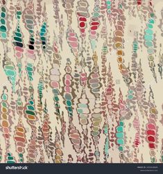 an abstract painting with many different colors and patterns on the wall stock photo - 9197