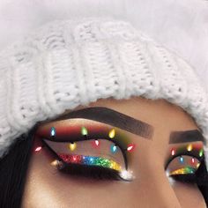 Christmas Eyeshadow, Holiday Eye, Maquillage Yeux Cut Crease, Drag Make-up, Holiday Makeup Looks