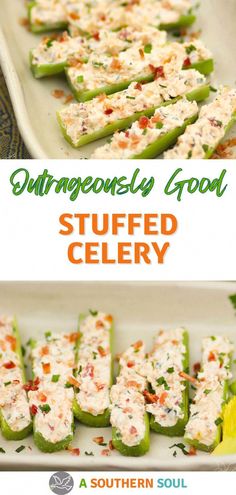 stuffed celery is an easy appetizer that's ready to be eaten