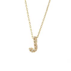 Birmingham Jewelry Item Number: BJJ138871 Women's Gold Necklace Initial "J" Necklace With Diamonds Available: 14K White Gold, 14K Yellow Gold Chain Included: 16.00" - 18.00" Adjustable Dimensions: H: 7.00mm approx. Setting: Micro Pave Diamond: 0.03ct approx. *The possibilities are not limited to the options in the dropdown. For pricing on further customizations & special options, please call: 1-586-939-5100 Diamond Letters, Letters Symbols, J Necklace, Diamond Initial Necklace, Your Favorite, Gold G, Necklace Diamond, 14k Gold Necklace, Gold Necklace Women