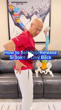 Alan Mandell on Instagram: "How to Self Pop/Release SI Joint & Low Back!  Dr. Mandell" Motivational Doc, Hip Stretch, Common Medications, Exercise Workouts, Dr Mandell, Sciatica Exercises, Easy Exercises, Body Stretches, Yoga Workouts