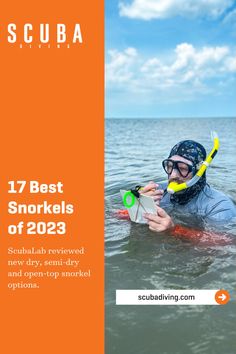 a person in the water with a snorkel