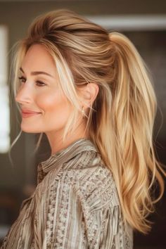 Modern Long Hairstyles, 80 Hairstyles, Hair Lengthening, Long Hairstyles For Women, Over 40 Hairstyles, Women Haircuts Long, Layered Curls, Big Blonde Hair, Haircuts For Long Hair With Layers