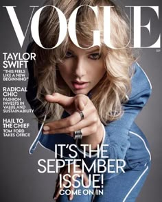 taylor swift on the cover of magazine's november issue, photographed by tim walker