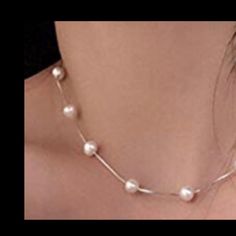 Fine Jewelry /Women /925 Sterling Silver Freshwater Cultured White Pearl Chain Gypsophila /Pearl Necklace/ Size/ L 18 “/ Pearls 8-9mm Aprox. 100% S925/Freshwater-Cultured Pearl,Level: High Quality Condiction New With Box Buy Now ! Thank You ! Single Strand White Gold Pearl Necklace, Party White Gold Pearl Necklace, White Pearls Necklace, Nyc Jewelry, White Pearl Necklace, Pearls Necklace, Necklace Size, Jewelry Women, Pearl Chain