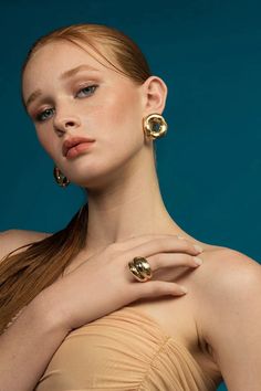 XL Sculptural Donut Earrings In 18K Yellow Gold - Jean Joaillerie Geometric Dome, Donut Earrings, Gold Jeans, Donuts Earrings, Donut Shape, Seize The Day, Baroque Pearl Earrings, Bridal Earrings Pearl, Dome Ring