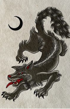 a black and white drawing of a dragon with red eyes on it's face