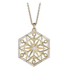 This elegant Snow Queen Diamond and 18K Gold Necklace is a fusion of delicate beauty and inner strength. A snowflake begins to form when an extremely cold water droplet freezes onto a pollen or dust particle in the sky. This creates an ice crystal. As the ice crystal falls to the ground, water vapor freezes onto the primary crystal, building new crystals – the six arms of the snowflake. Like many of designer John Brevard’s works, this piece was inspired by natural forms and geometric patterns. T Crystal Building, Snow Jewelry, Queen Necklace, Ground Water, Queen Rings, Crystal Falls, Water Vapor, High Jewelry Ring, 18k Gold Necklace