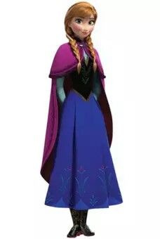 the frozen princess is dressed in blue and purple