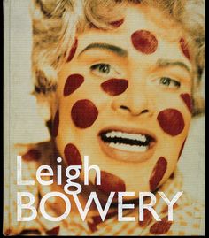 a book cover with a man's face covered in polka dots and the words, leight bowery