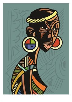 Marshall Finds, Afro Painting, African Drawings, Rasta Art, Cubist Portraits, Africa Art Design, Artistic Portrait, Inspo Art, Cubist Art