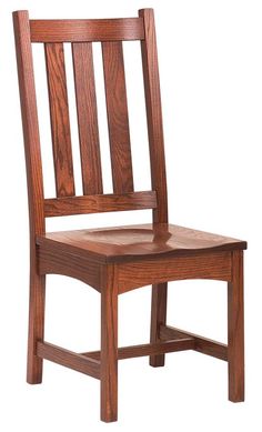 a wooden chair sitting on top of a white background