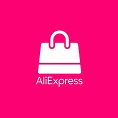 the logo for aliexpress is shown on a pink background with an image of a handbag