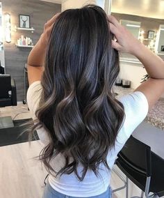 Cool Tone Hair Colors, Rambut Brunette, Ash Brown Hair, Black Hair With Highlights, Brown Hair Balayage, Ombre Hair Color, Hair Color Ideas For Brunettes