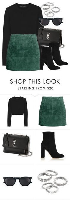 Skirt Winter, Holy Moly, Suede Skirt, College Fashion, Black Sweater, Green Skirt, Inspiration Mode, Looks Style