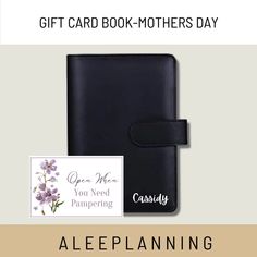 a gift card book for mother's day with an image of flowers on it