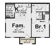 the floor plan for a two story house