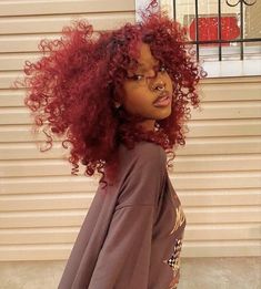 Dyed Curly Hair, Best Hair Mask, Red Curly Hair, Curly Girl, Black Girls Hairstyles, Aesthetic Hair, Pretty Hairstyles, Dyed Hair, Hair Inspo