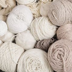 many balls of yarn are arranged together