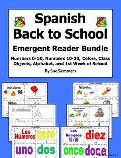 french back to school emergent reader bundle for numbers 0 - 10 and my school